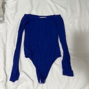Women Royal Blue off the shoulder body suit